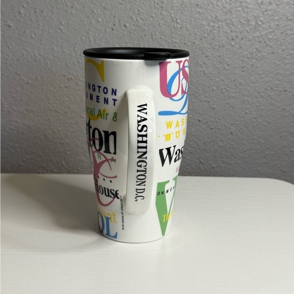 Jay Joshua NY Washington DC Neon Porcelain Travel Mug with Lid - Picture 4 of 6
